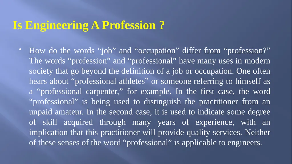 Engineering Profession Ethics Chapter Three/ - slide 3 of 13