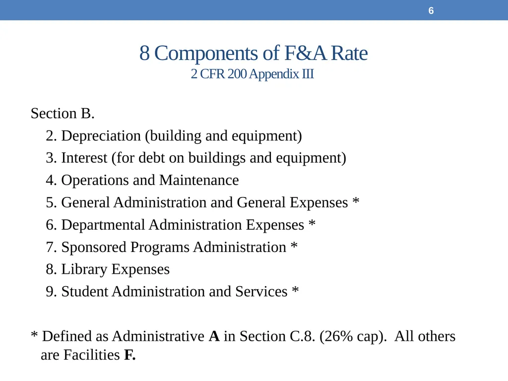 May 19, 2017 Office for Sponsored Programs Cost - slide 6 of 15