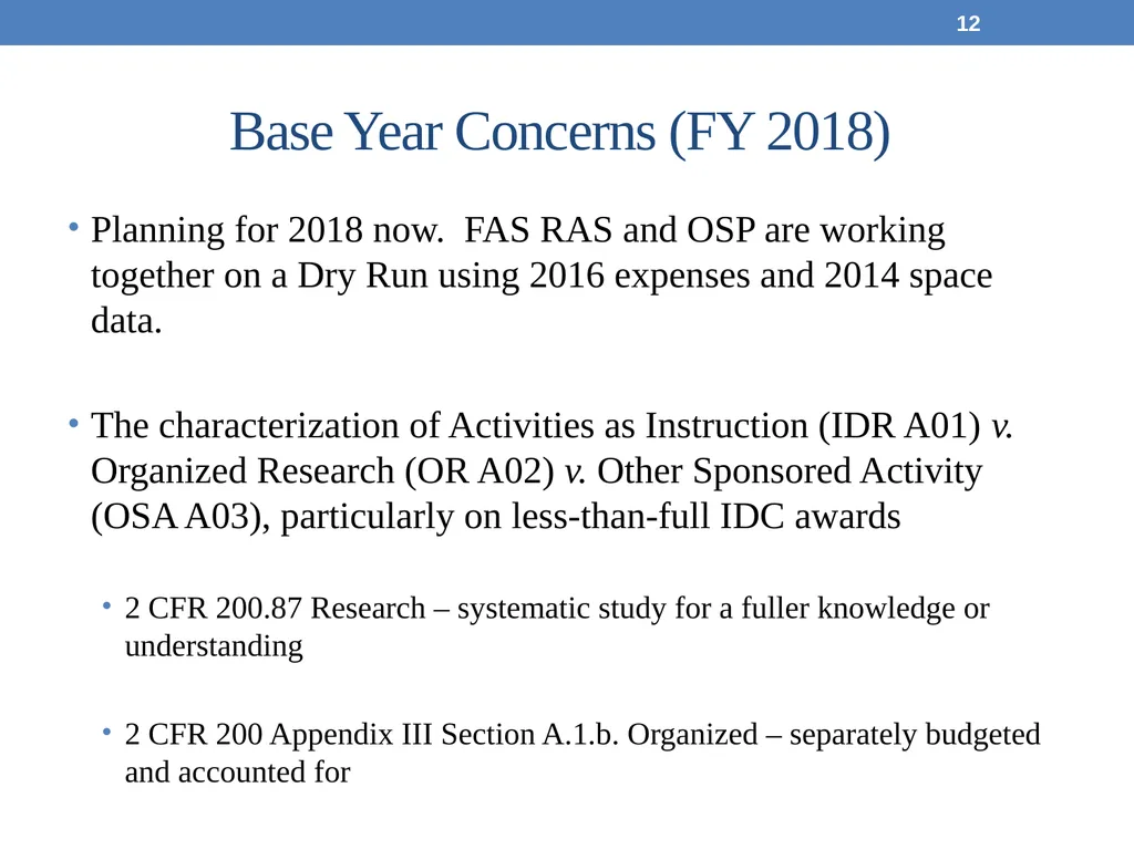 May 19, 2017 Office for Sponsored Programs Cost - slide 12 of 15