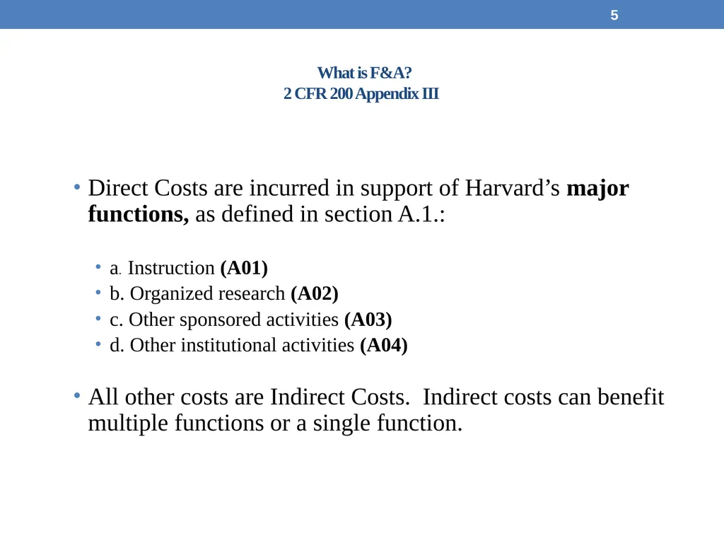 May 19, 2017 Office for Sponsored Programs Cost - slide 5 of 15
