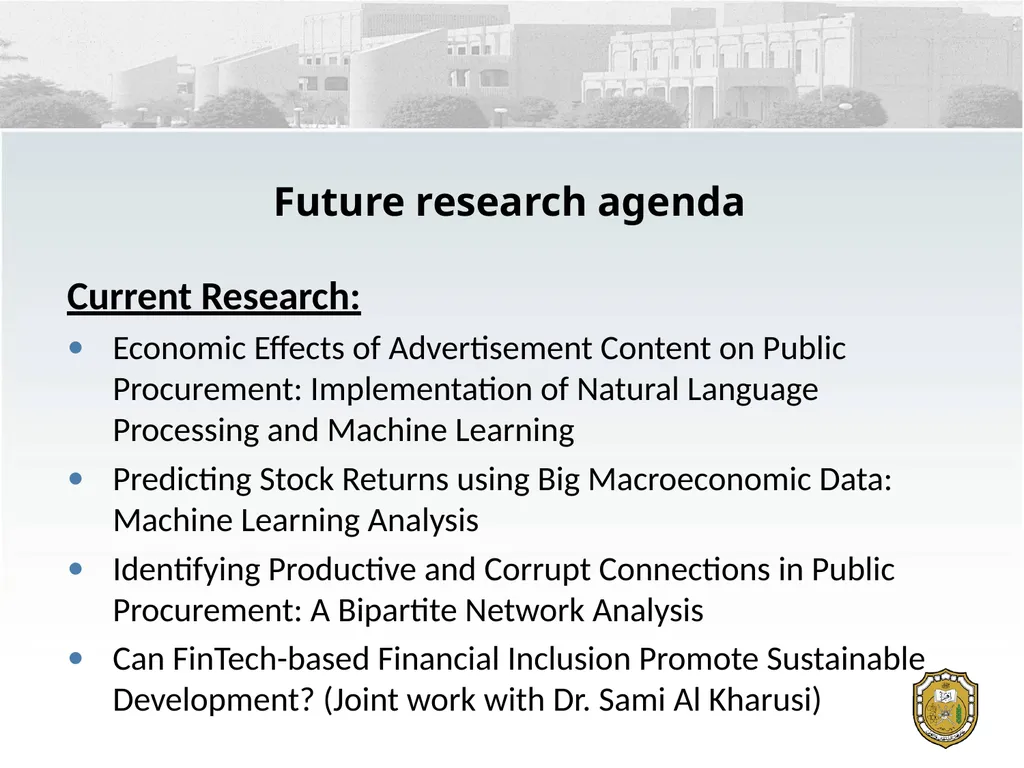 Research Plan Presented By Bedri Tas Department of - slide 6 of 9