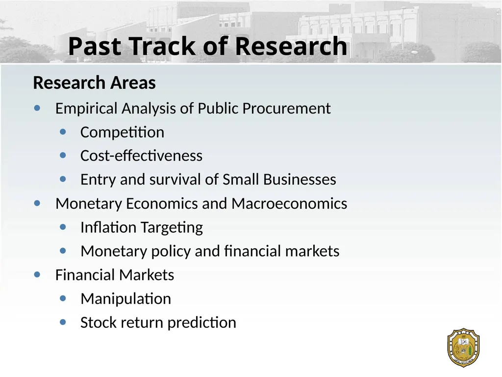 Research Plan Presented By Bedri Tas Department of - slide 3 of 9