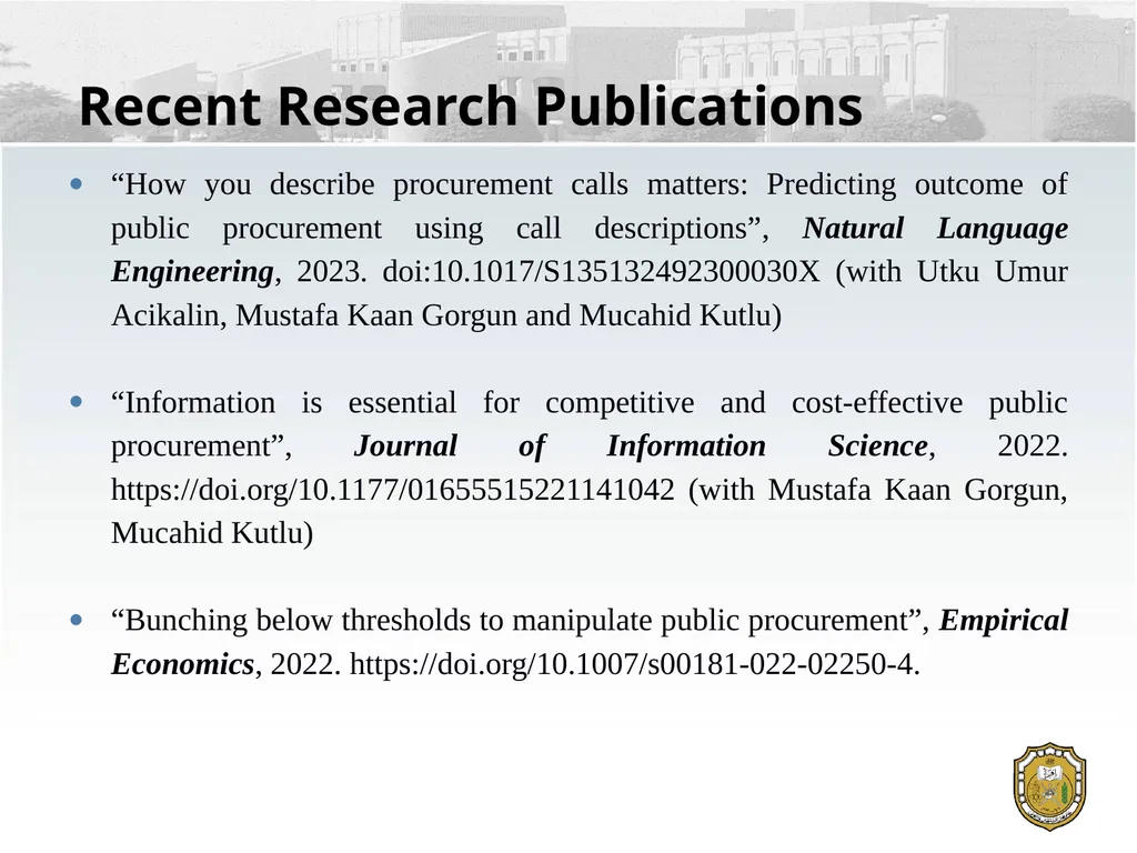 Research Plan Presented By Bedri Tas Department of - slide 4 of 9
