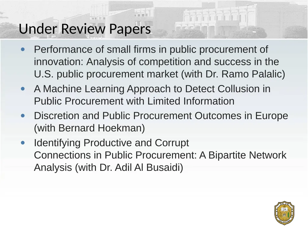 Research Plan Presented By Bedri Tas Department of - slide 8 of 9