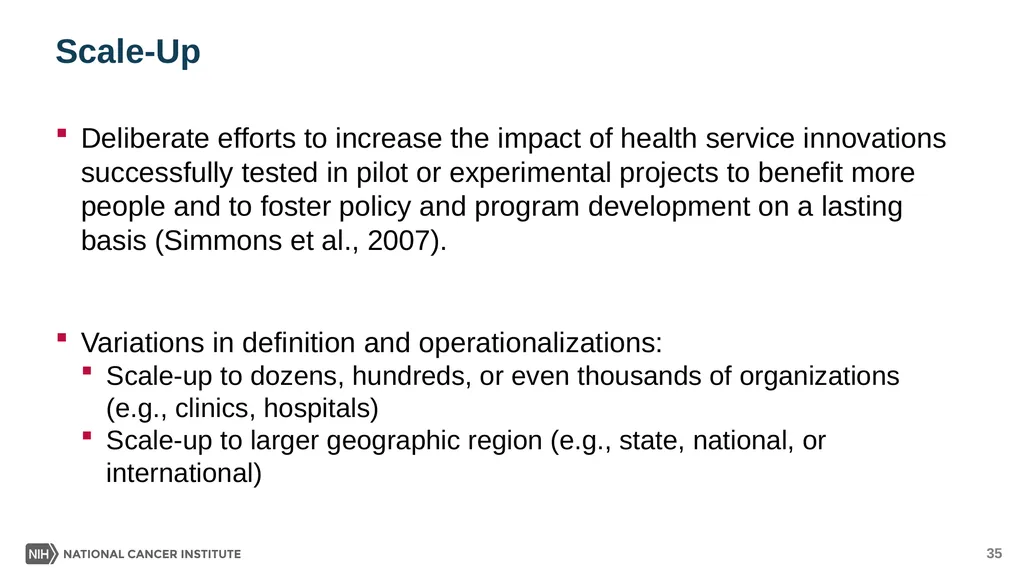 Multilevel Intervention Training Institute Module - slide 35 of 41
