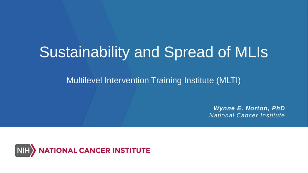 Multilevel Intervention Training Institute Module - slide 25 of 41