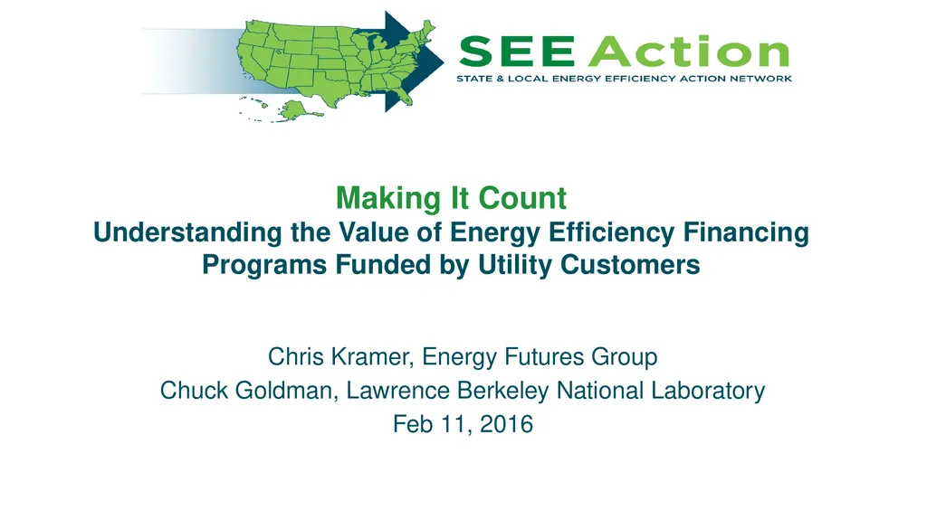 Making It Count Understanding the Value of Energy - slide 1 of 27