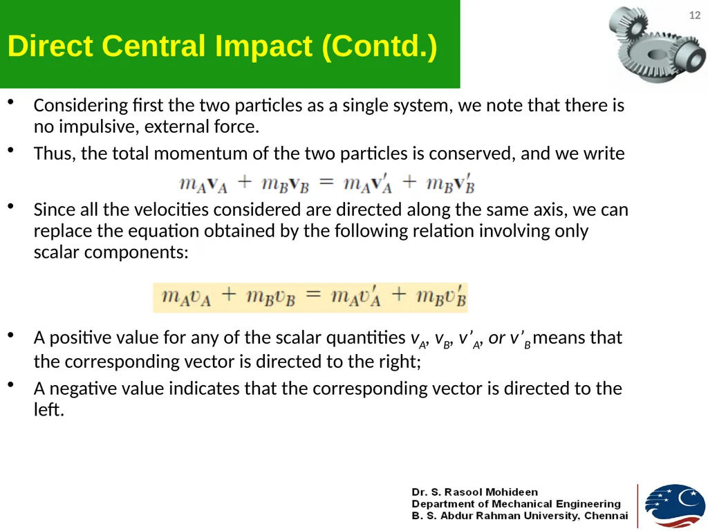 1 ENGINEERING MECHANICS GE 107 Lecture 11 Unit IV - slide 12 of 17