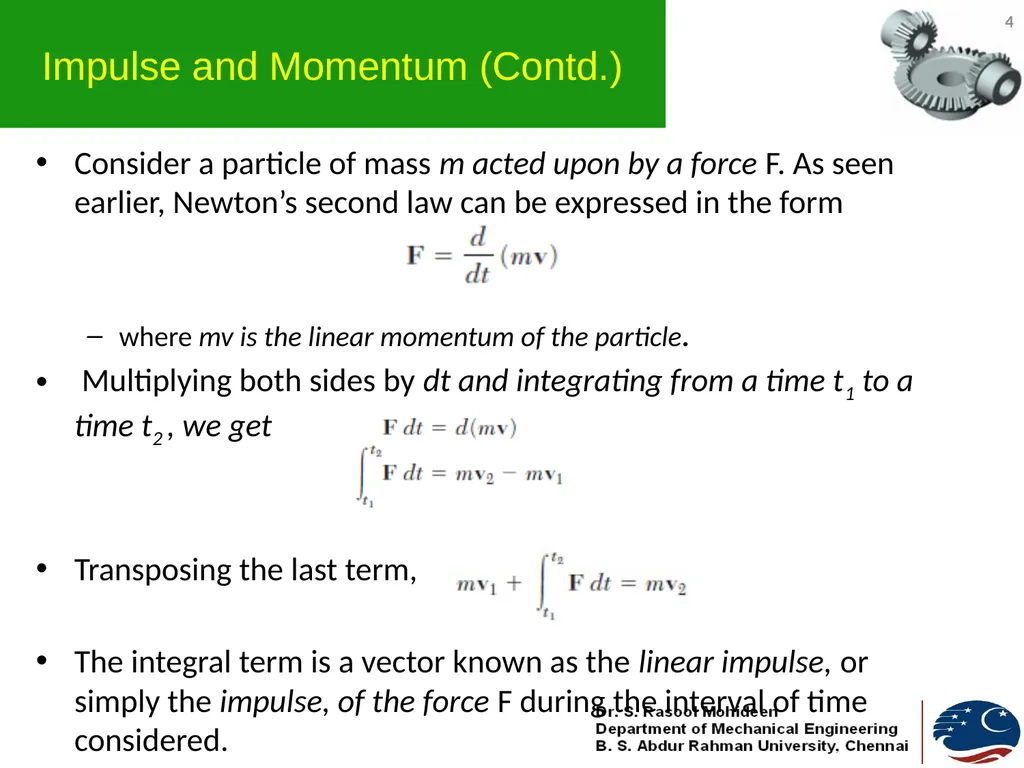 1 ENGINEERING MECHANICS GE 107 Lecture 11 Unit IV - slide 4 of 17