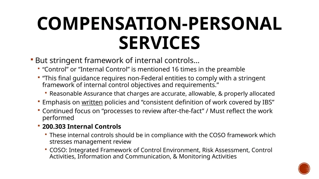 Omb Uniform guidance A DEEPER LOOK INTO THE - slide 23 of 29
