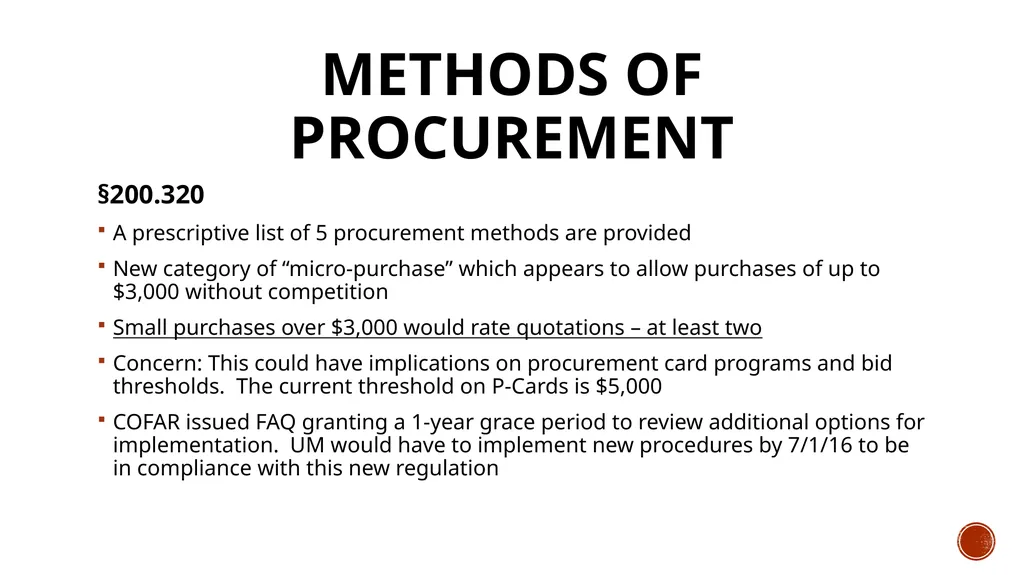 Omb Uniform guidance A DEEPER LOOK INTO THE - slide 13 of 29