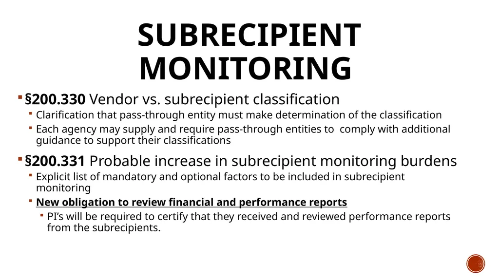 Omb Uniform guidance A DEEPER LOOK INTO THE - slide 17 of 29