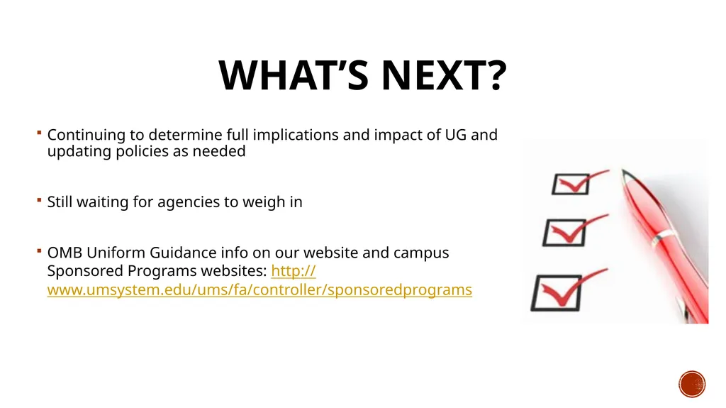Omb Uniform guidance A DEEPER LOOK INTO THE - slide 28 of 29