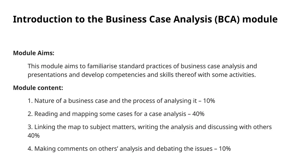 ABS 200 Business Case Analysis (BCA) Terence - slide 3 of 39
