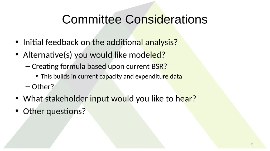 Study Recommendations: District Size Adjustment - slide 20 of 21