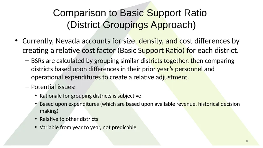 Study Recommendations: District Size Adjustment - slide 8 of 21