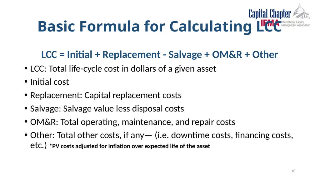 Capital Chapter of IFMA “REPAIR OR REPLACE” - slide 10 of 15