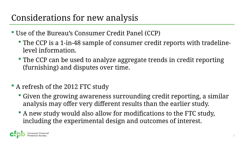 Accuracy in Credit Reporting Presentation for the - slide 7 of 10