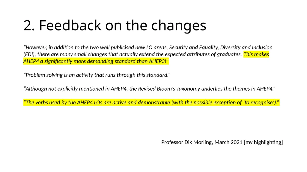 Accreditation of Higher Education Programmes AHEP - slide 7 of 17