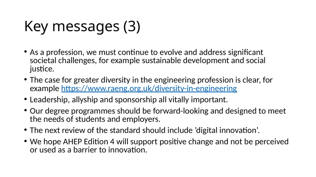 Accreditation of Higher Education Programmes AHEP - slide 16 of 17