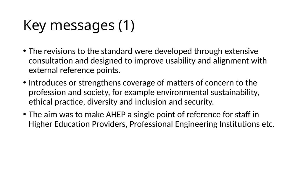 Accreditation of Higher Education Programmes AHEP - slide 6 of 17
