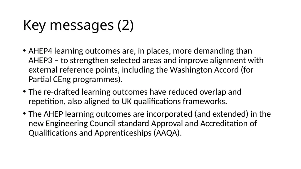 Accreditation of Higher Education Programmes AHEP - slide 13 of 17