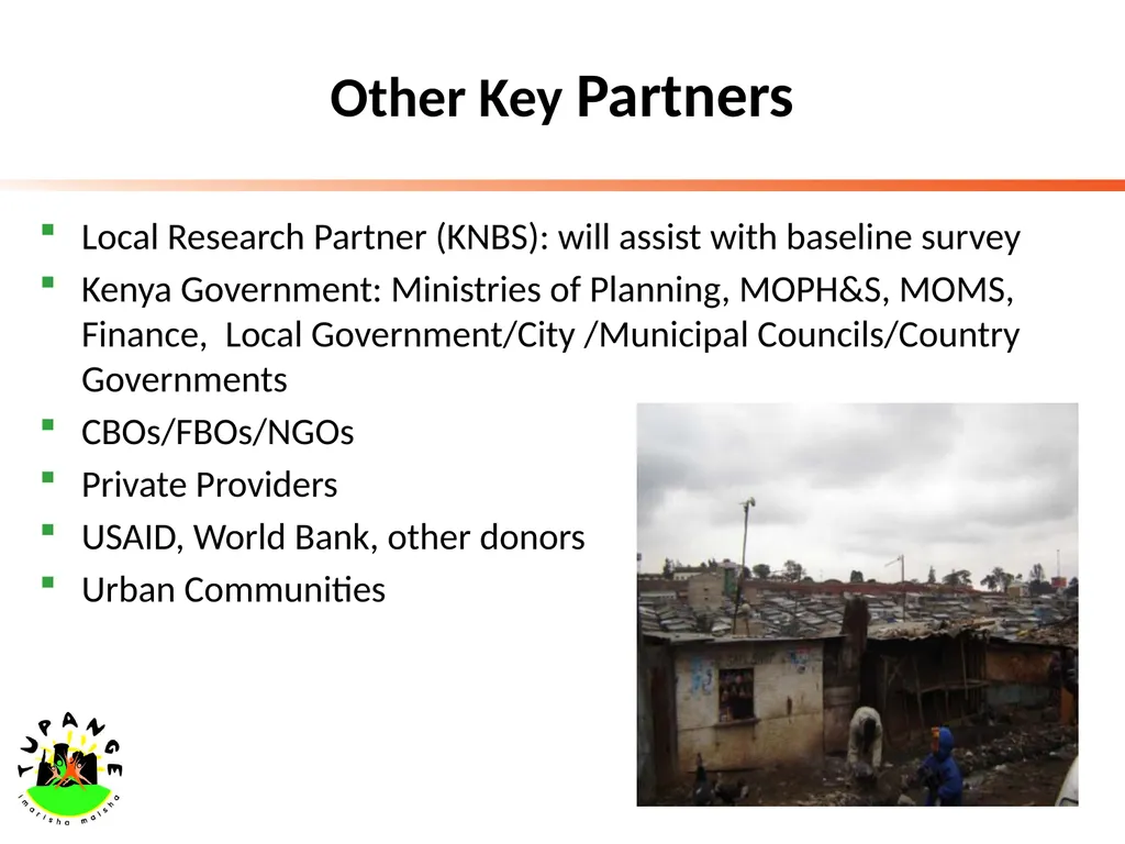 Tupange - The Kenya Urban Reproductive Health - slide 11 of 17