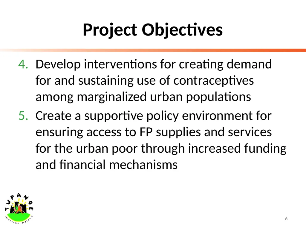 Tupange - The Kenya Urban Reproductive Health - slide 6 of 17