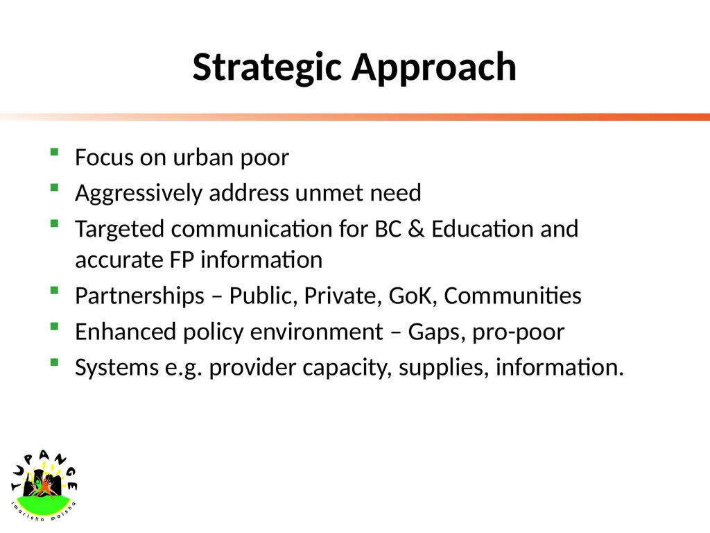 Tupange - The Kenya Urban Reproductive Health - slide 7 of 17