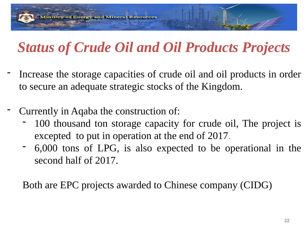 Eleventh Meeting of the Oslo Group on Energy - slide 22 of 34