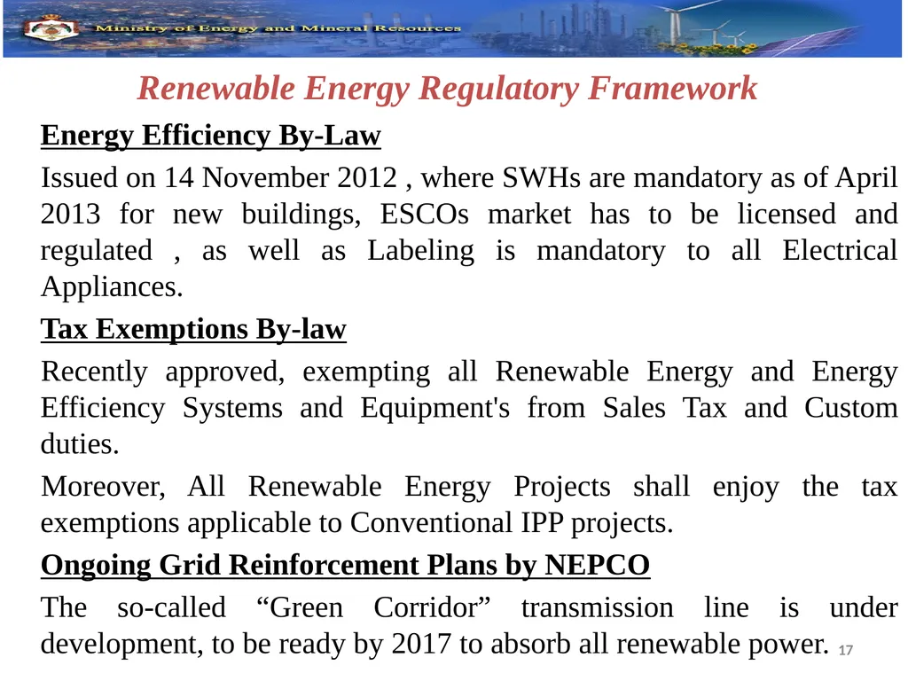 Eleventh Meeting of the Oslo Group on Energy - slide 17 of 34