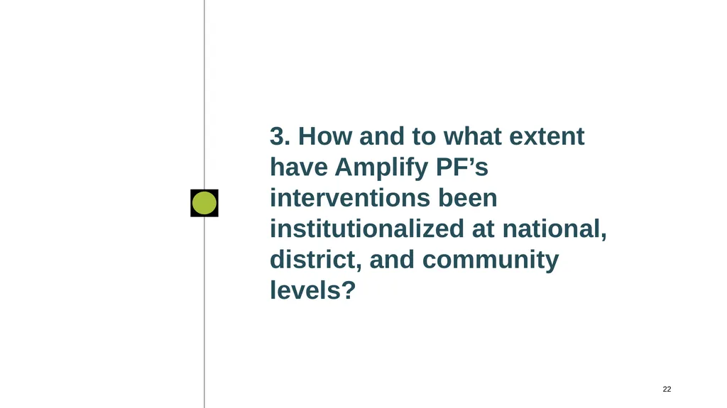 Performance Evaluation for USAID/West - slide 22 of 68