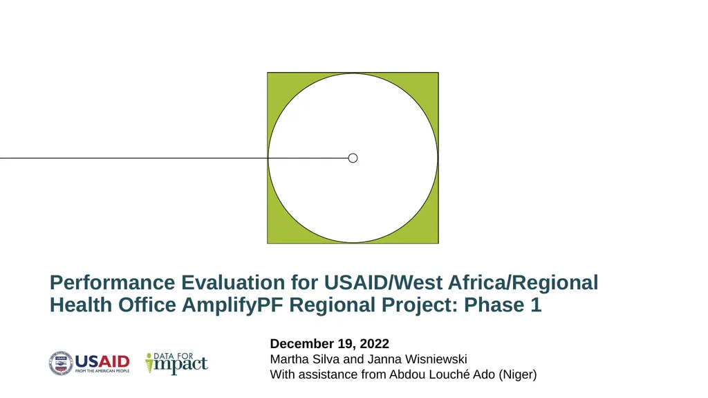 Performance Evaluation for USAID/West - slide 1 of 68