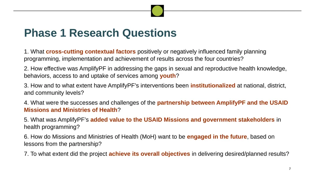 Performance Evaluation for USAID/West - slide 7 of 68
