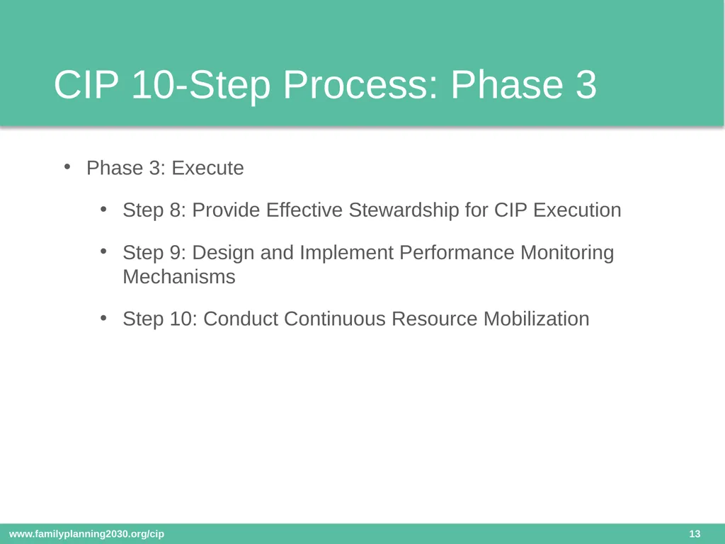 Costed Implementation Plan Resource Kit Date: - slide 13 of 16