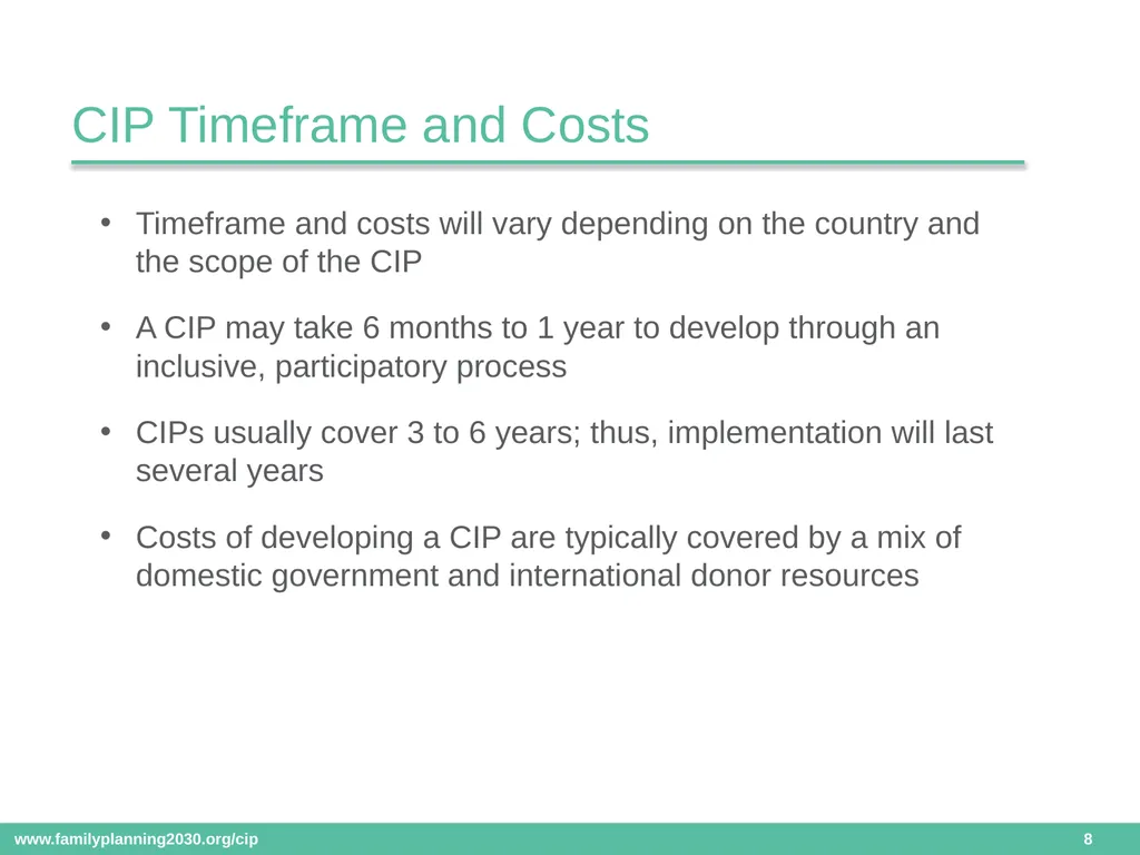Costed Implementation Plan Resource Kit Date: - slide 8 of 16