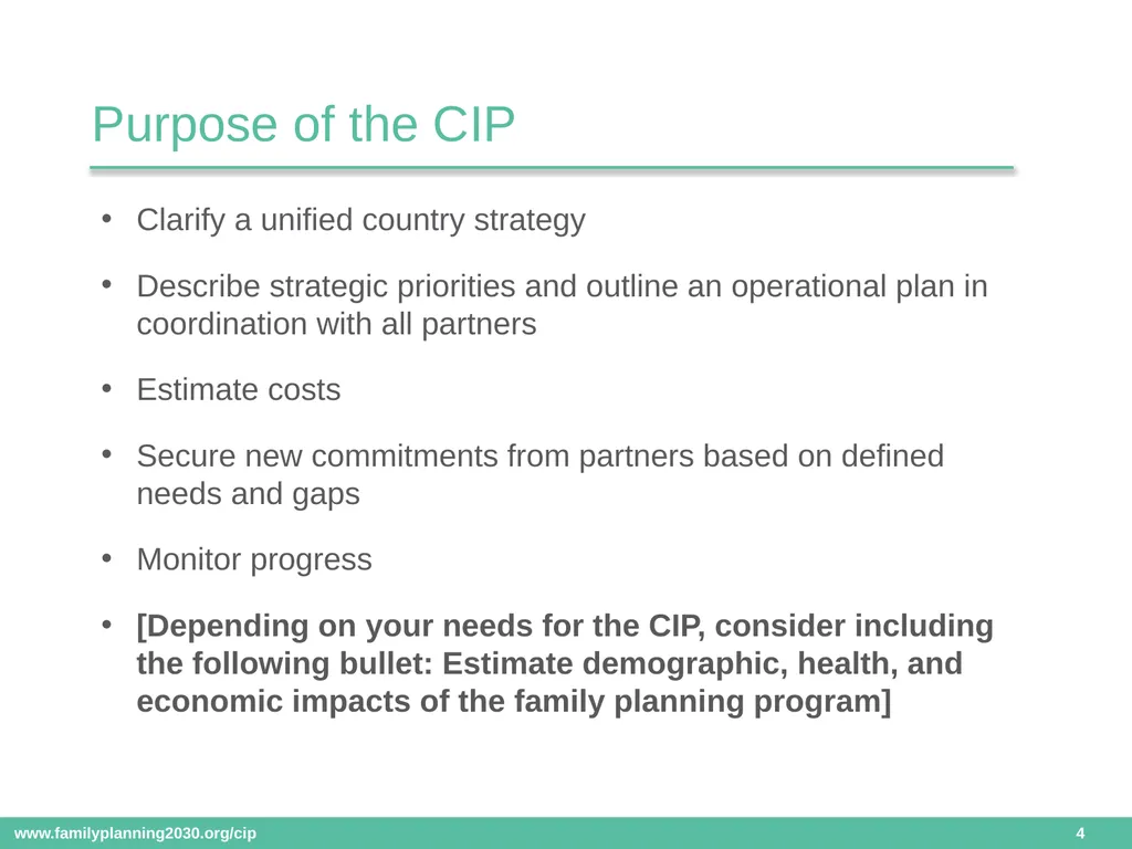 Costed Implementation Plan Resource Kit Date: - slide 4 of 16