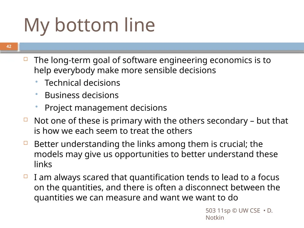 CSE503: Software Engineering Research approaches, - slide 42 of 42