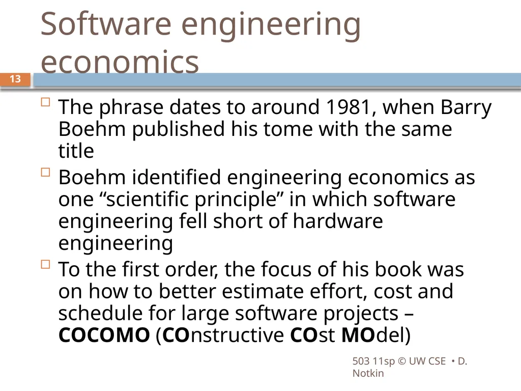 CSE503: Software Engineering Research approaches, - slide 13 of 42