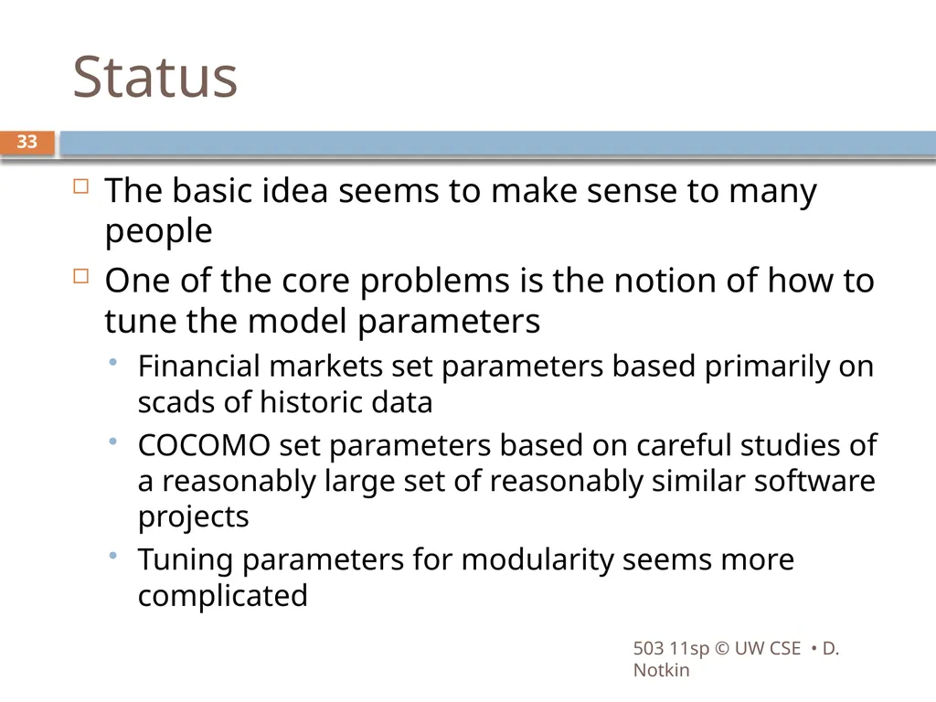CSE503: Software Engineering Research approaches, - slide 33 of 42