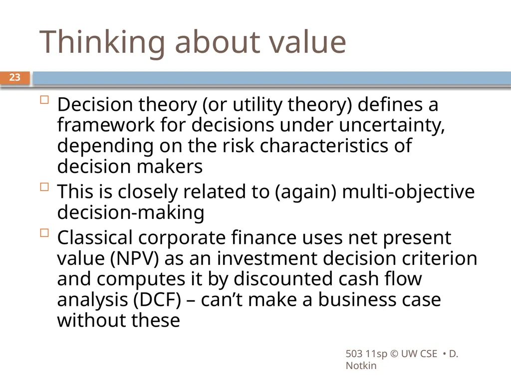 CSE503: Software Engineering Research approaches, - slide 23 of 42