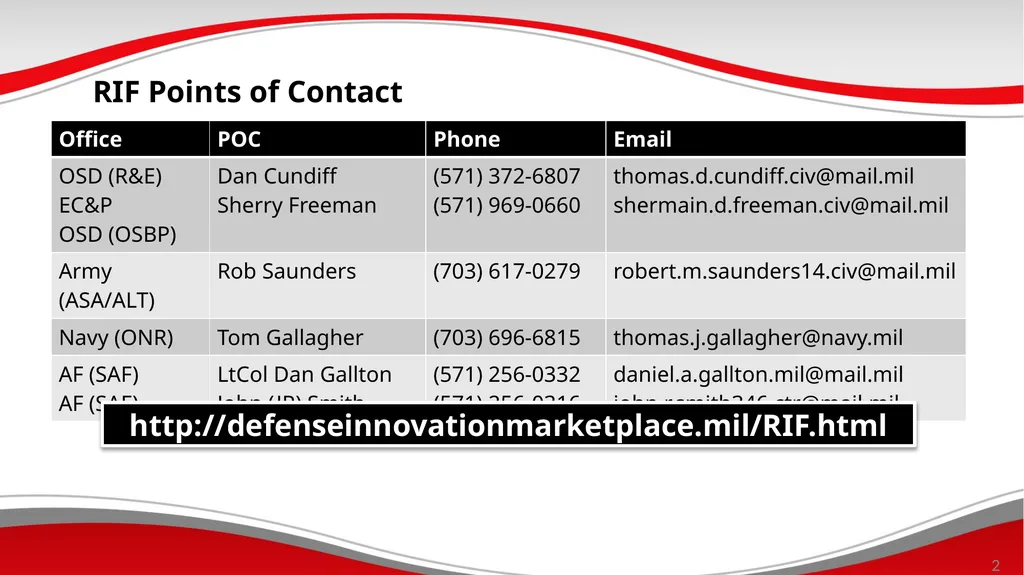 DoD Mechanisms to Assist in Commercializing - slide 27 of 28