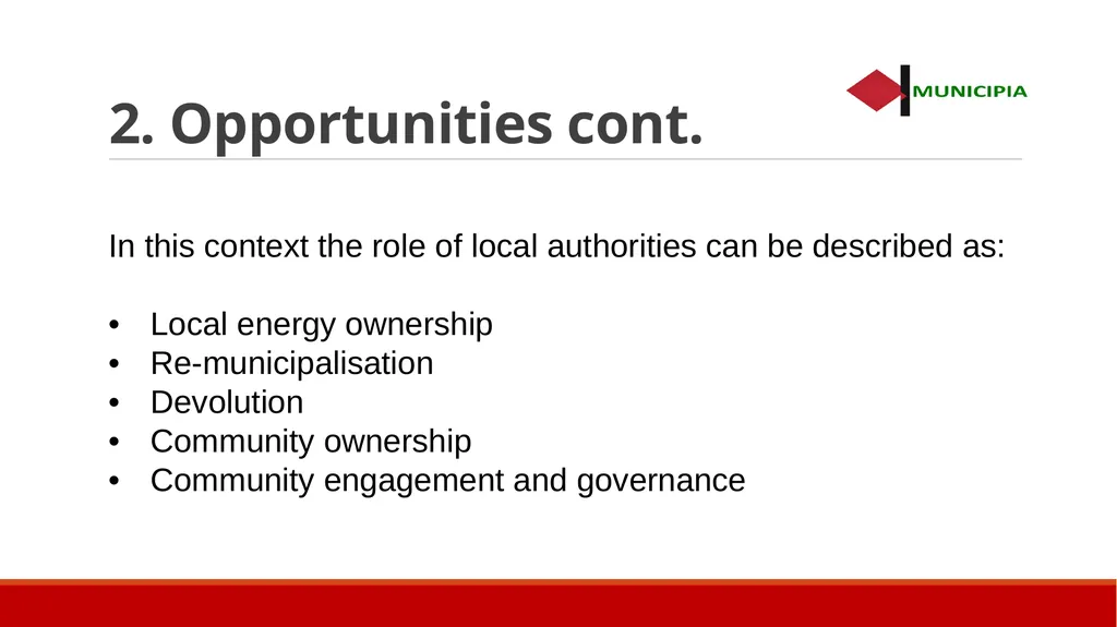 Local authorities and Sustainable Energy – - slide 4 of 10