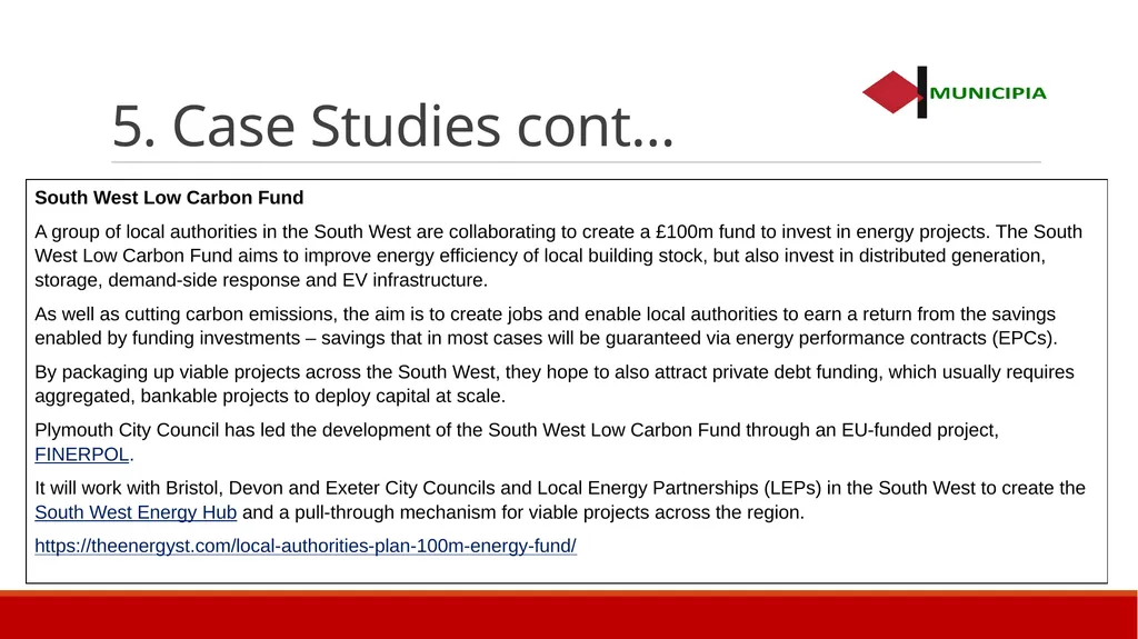 Local authorities and Sustainable Energy – - slide 9 of 10