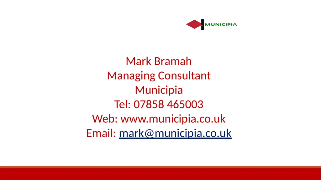 Local authorities and Sustainable Energy – - slide 10 of 10