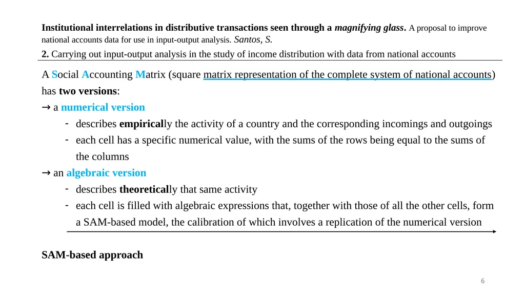 30th International Input-Output Association - slide 6 of 22