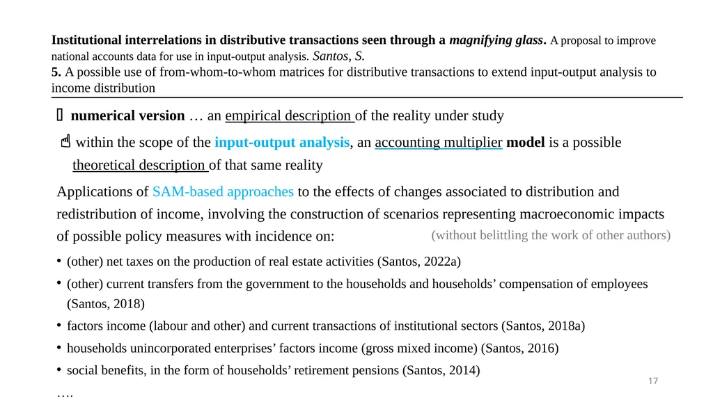 30th International Input-Output Association - slide 17 of 22