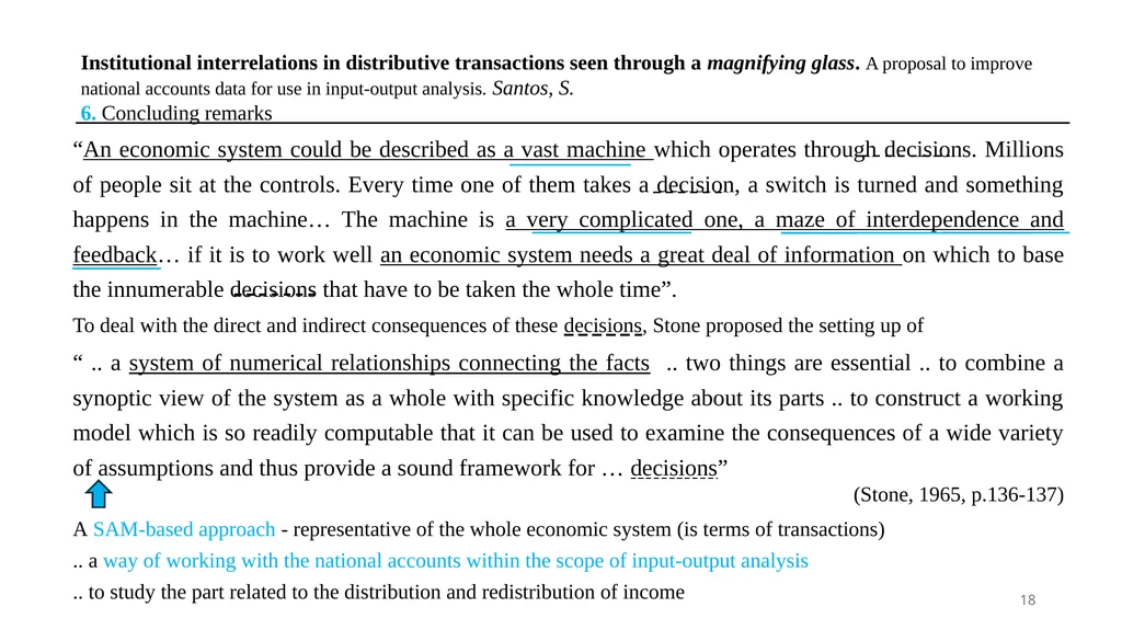 30th International Input-Output Association - slide 18 of 22