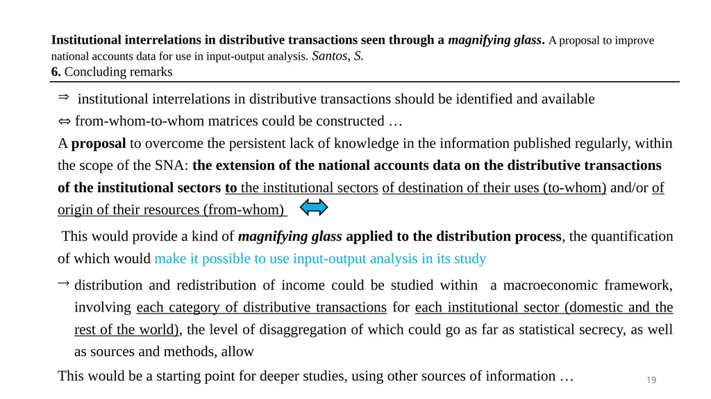 30th International Input-Output Association - slide 19 of 22