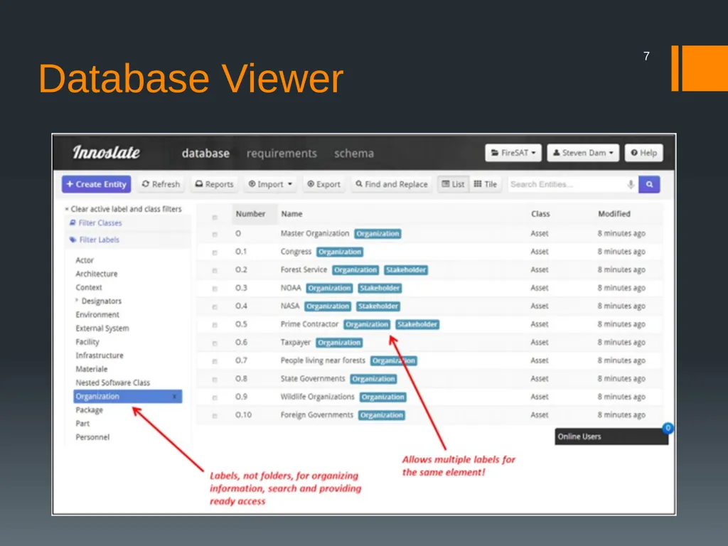 Innoslate™ Systems Engineering Management Tool - slide 7 of 23